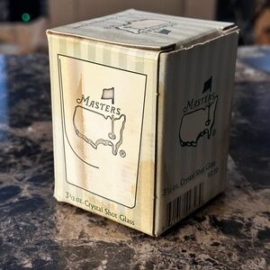 Vintage Augusta Masters shot glass Collectors Crystal 3.5 oz Chystal Shot Glass